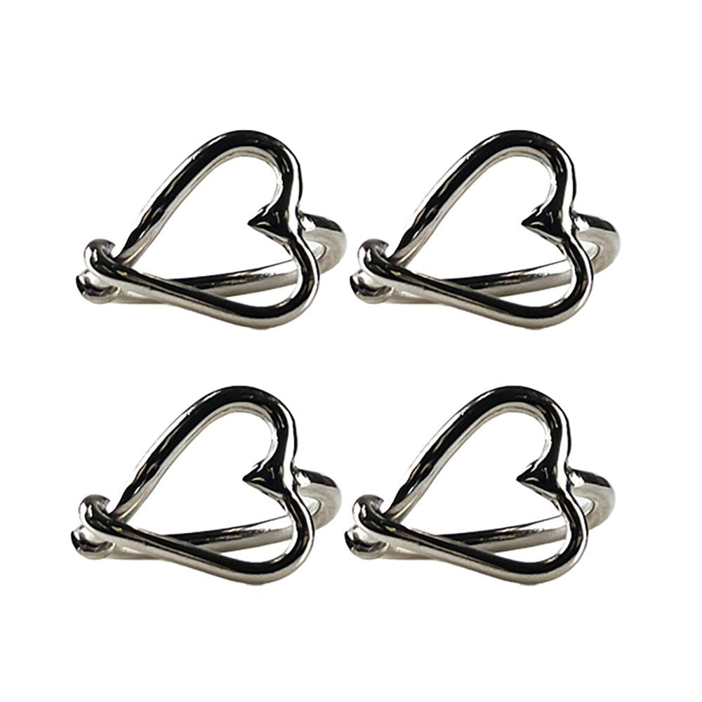 Love Heart Napkin Rings Set of 4.