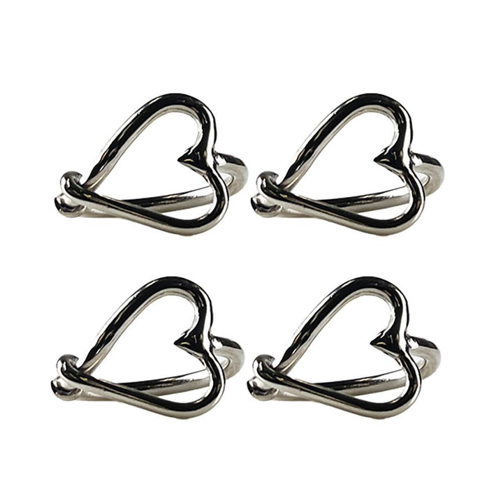 Love Heart Napkin Rings Set of 4.