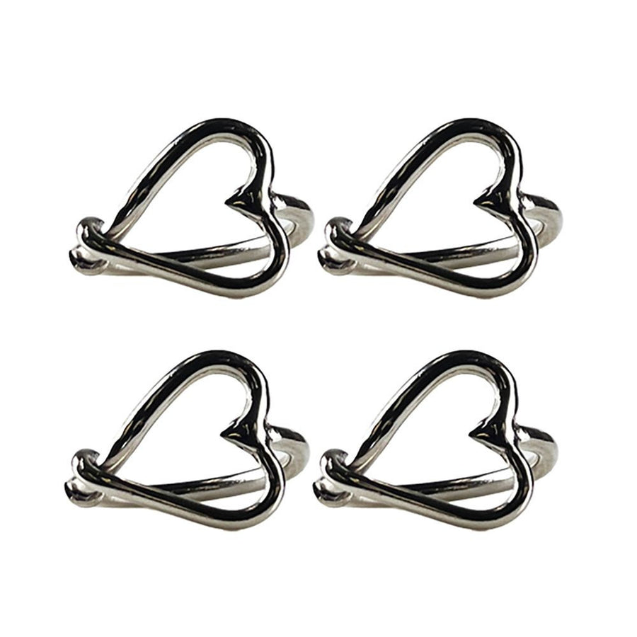 Love Heart Napkin Rings Set of 4.