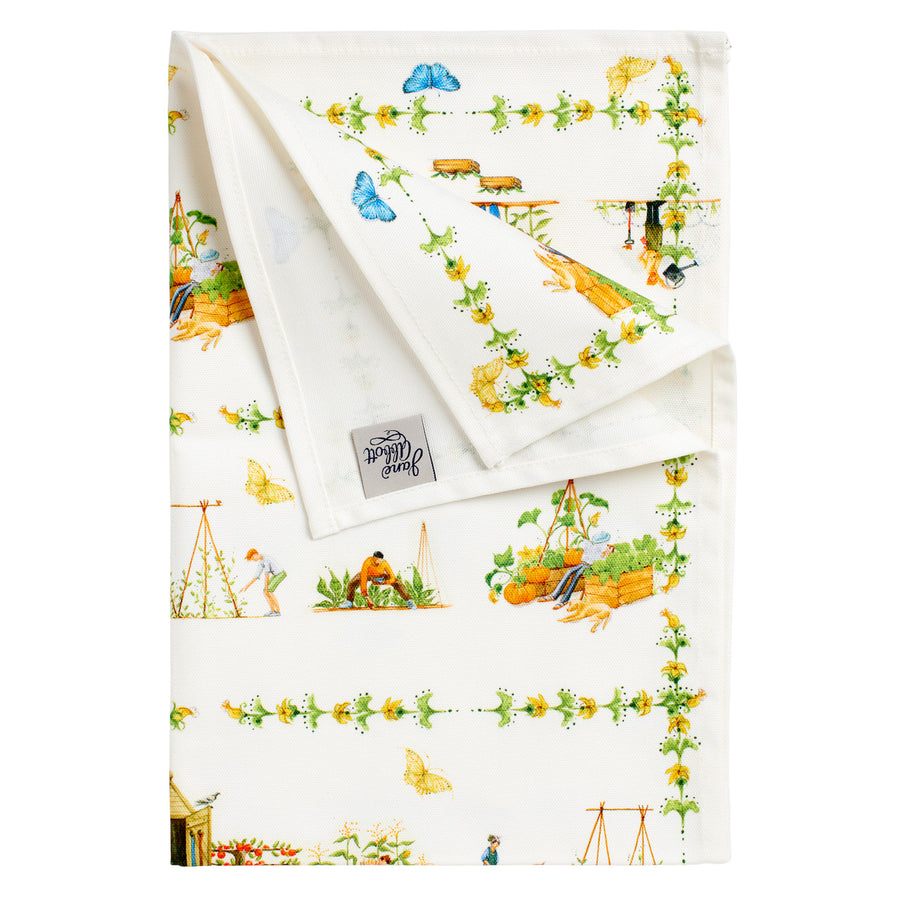 Vegetable Garden Cotton Tea Towel by Jane Abbott