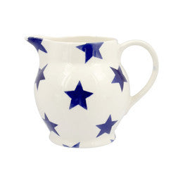 Emma Bridgewater Blue Star Half Pint Jug. Handmade in England.