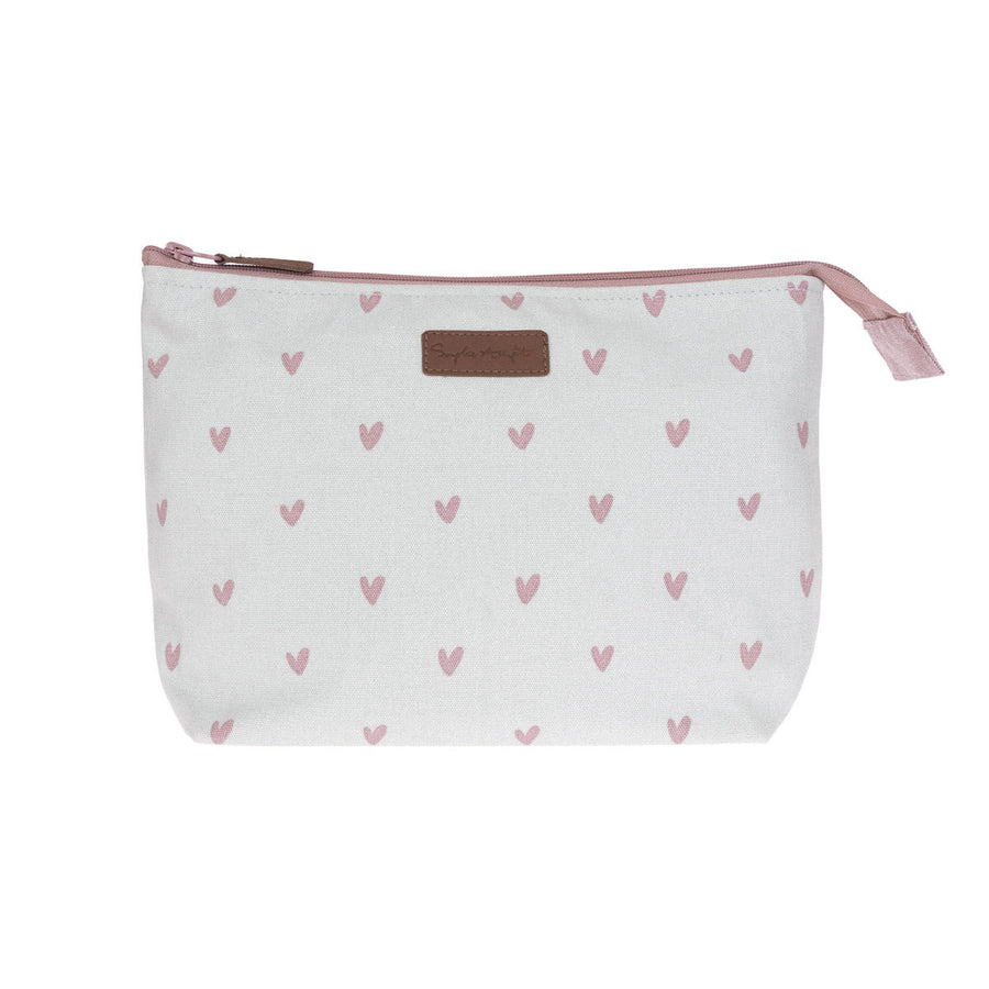 Hearts Large Canvas Wash Bag by Sophie Allport.