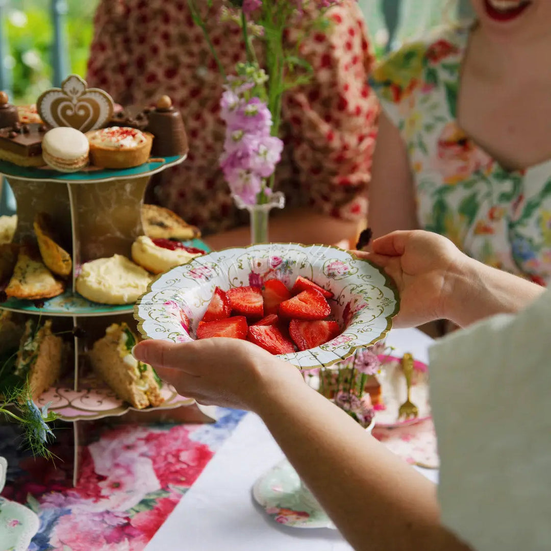 Truly Scrumptious Floral Paper Bowls - 12 pack 