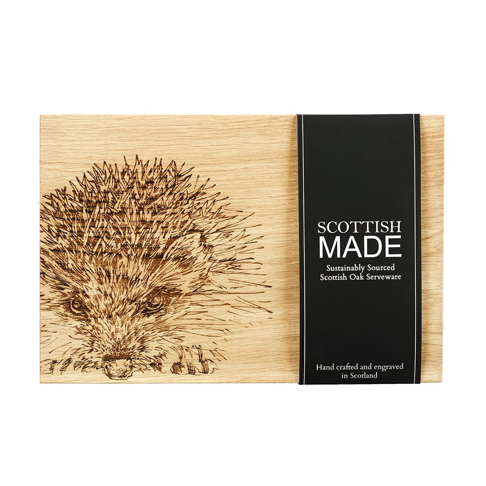 Hedgehog Oak Serving Board 12in by Selbrae.