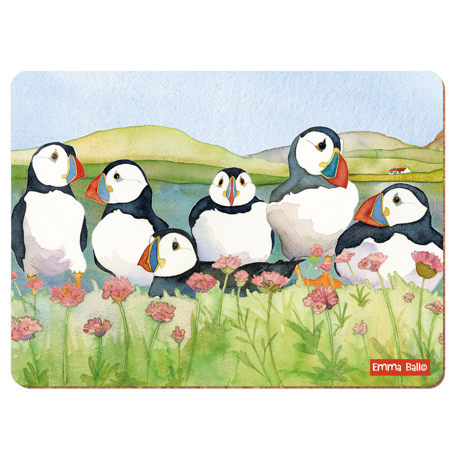 Emma Ball Sea Thrift Puffins Placemat.