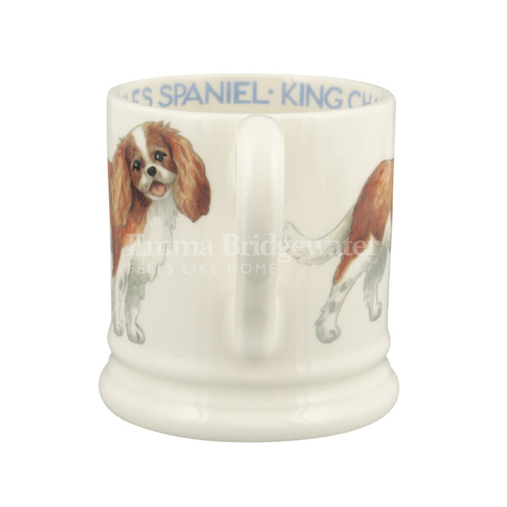 Emma Bridgewater King Charles Spaniel Half Pint Mug. Handmade in England.