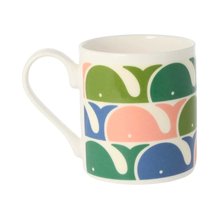 Whale Pink Bone China Mug by Orla Kiely