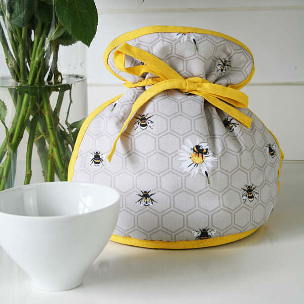 Bee Happy Muff Tea Cosy by Samuel Lamont.