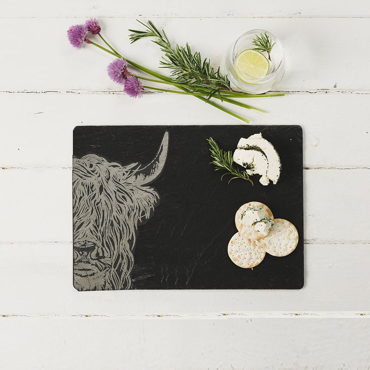 Highland Cow Slate Cheese Board by Sellae House.