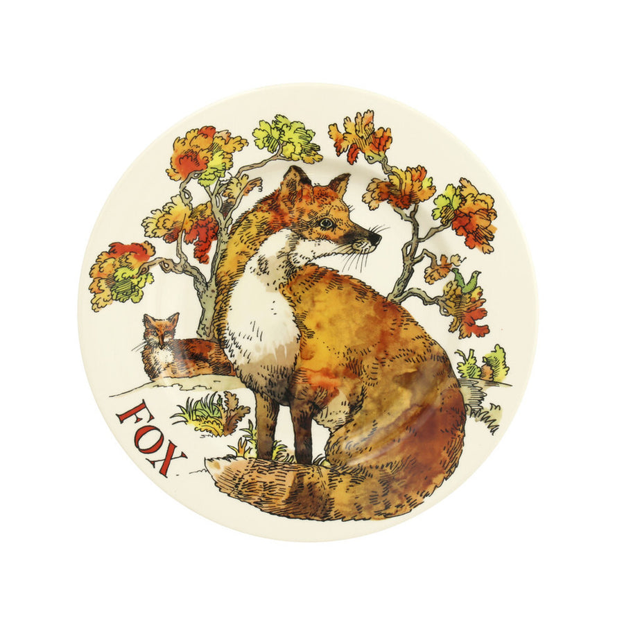 Hand-made Emma Bridgewater Fox 8 1/2 inch plate