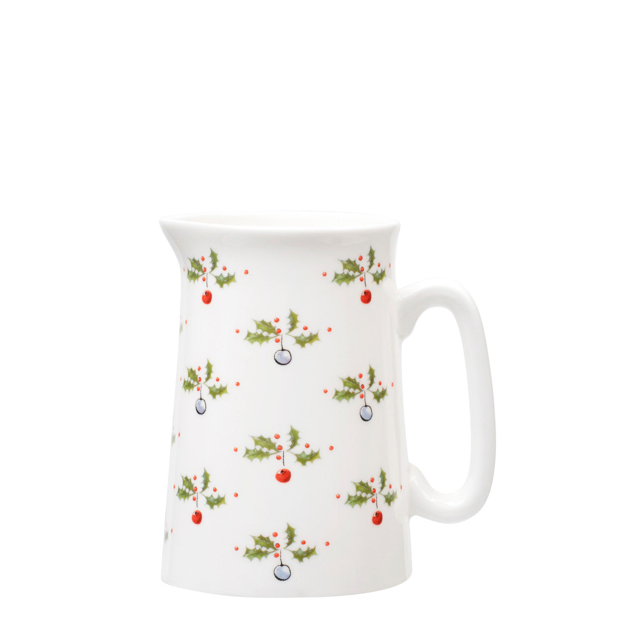 Holly and Berry Bone China Small Jug by Jane Abbott