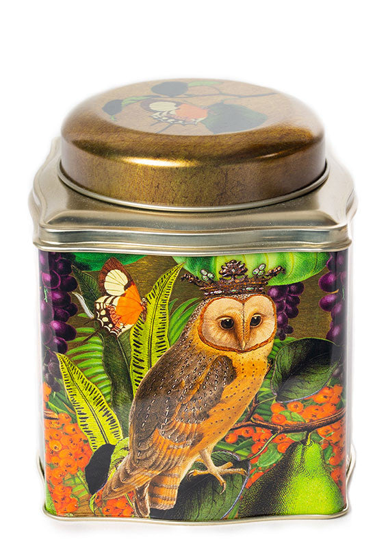 Whimsical Garden Wavy Dome Lid Tea Caddy by Madame Treacle.