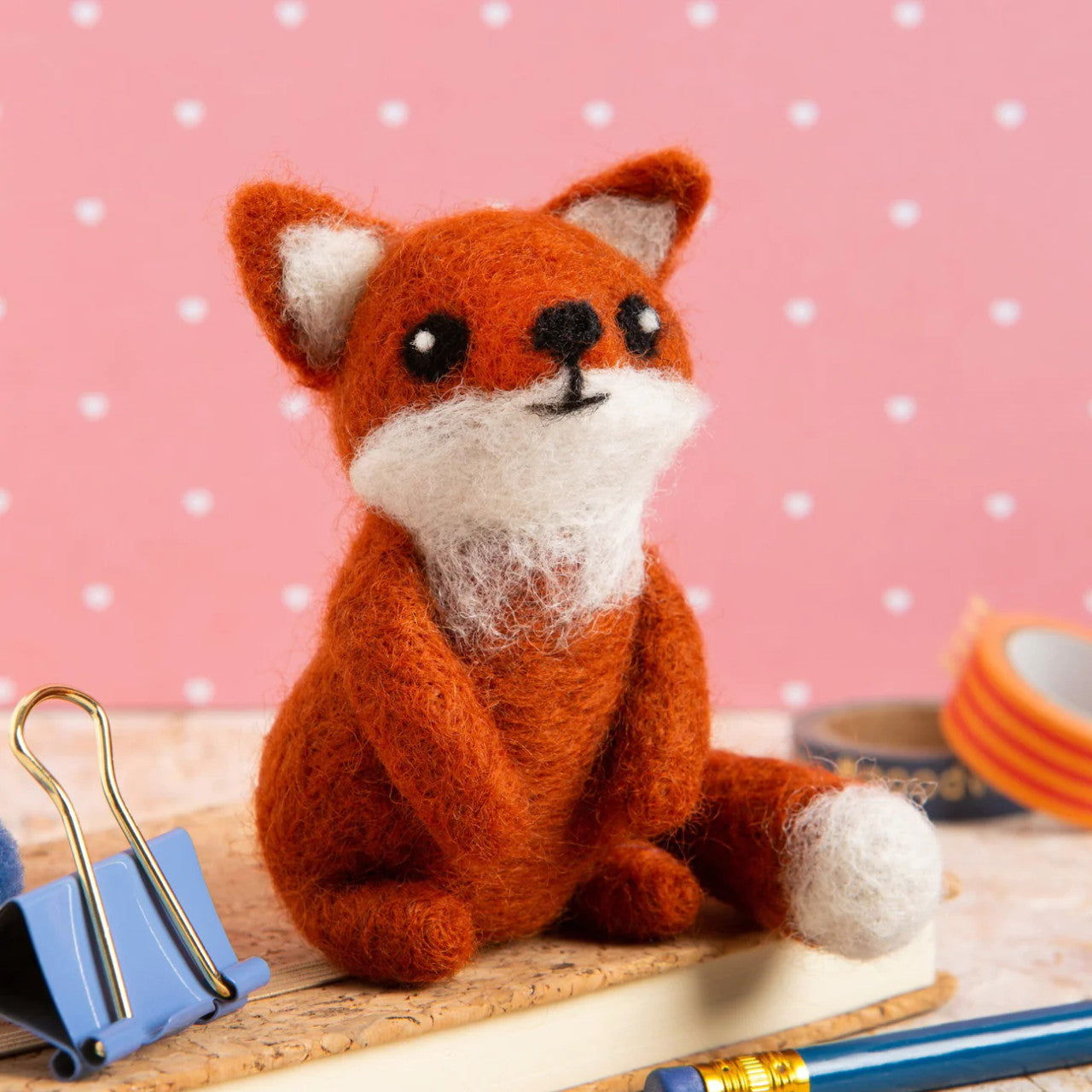 Fox Cub Mini Needle Felting Kit