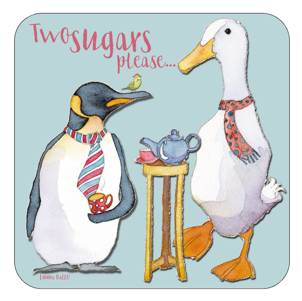 Two Sugars Coaster by Emma Ball.