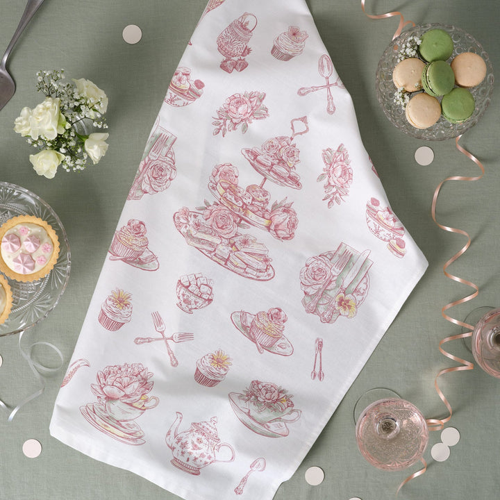 Afternoon Tea 100% Cotton Tea Towel by Victoria Eggs