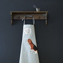 Organic cotton Beagle apron from Sweet William Designs.