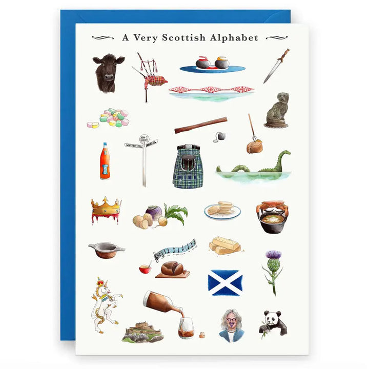 A Very Scottish Alphabet Greetings Card