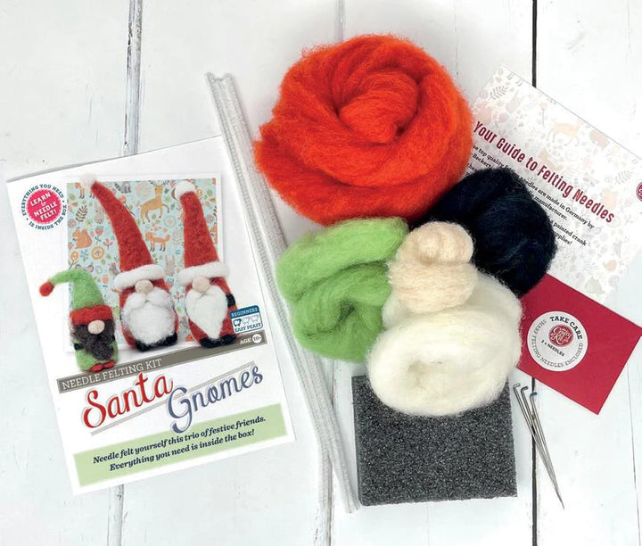 Santa Gnomes Needle Felting Kit from The Crafty Kit Co. Made in Scotland