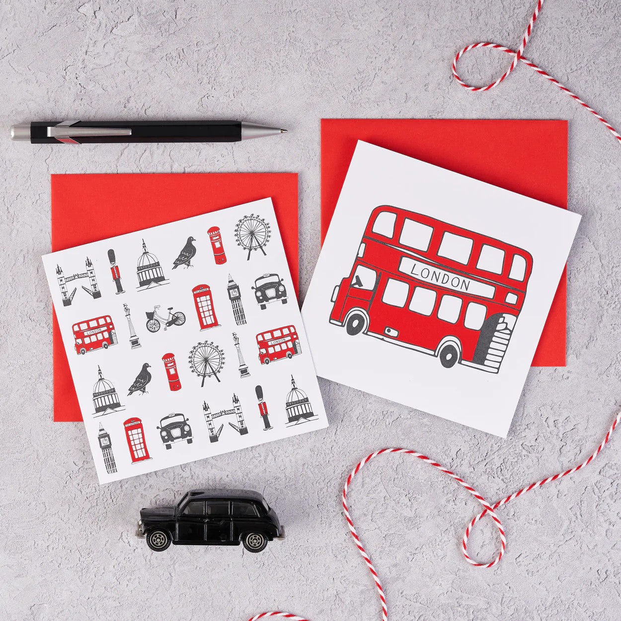 Simply London Pack of 8 Notecards from Victoria Eggs.