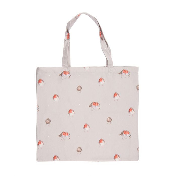 'Jolly Robin' Mouse Foldable Shopping Bag by Wrendale Designs