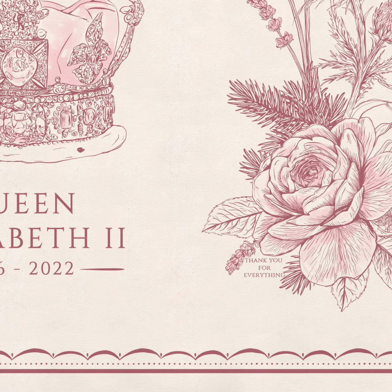 Queen Elizabeth II Commemorative Tea Towel by Victoria Eggs