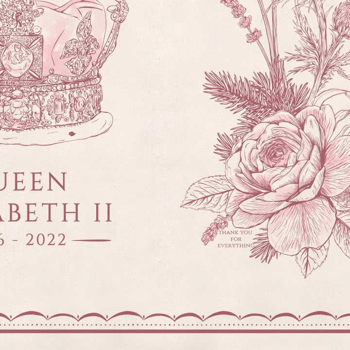 Queen Elizabeth II Commemorative Tea Towel by Victoria Eggs