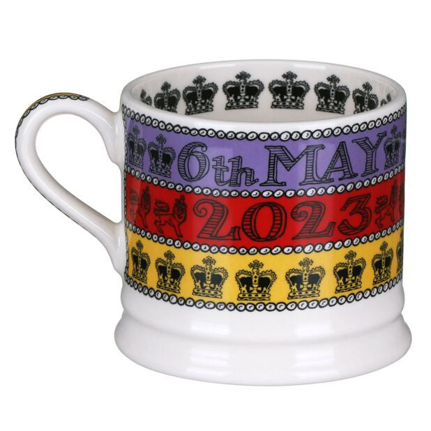 3 Cheers for King Charles III Small Mug by Emma Bridgewater. Handmade in England.