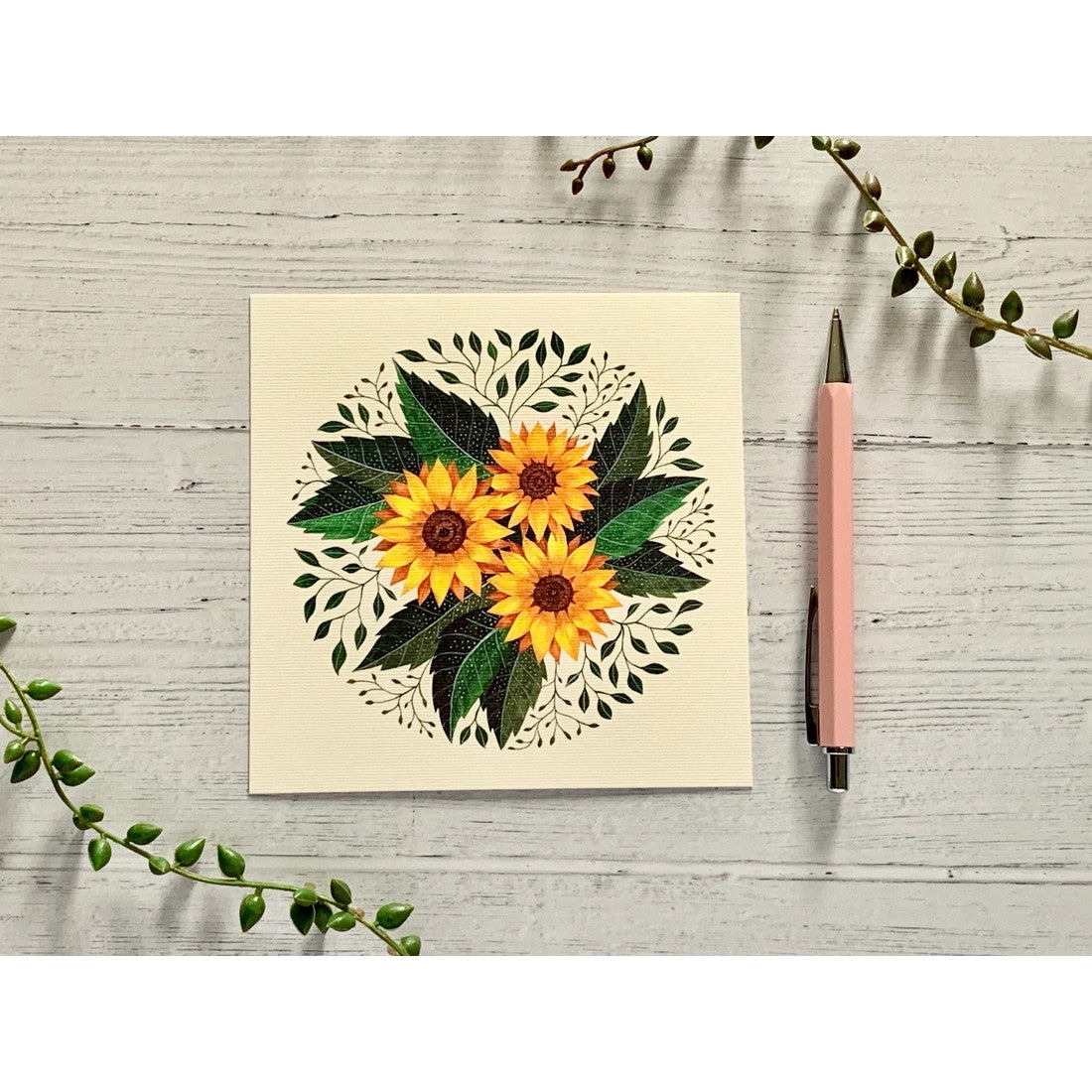 Sunflower Card by Becky Amelia