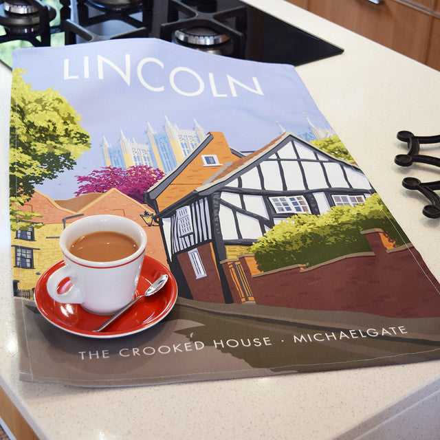 Lincoln - Crooked House Tea Towel by Town Towels.
