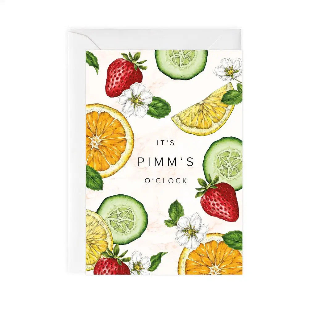 Botanical Party  "It's Pimms o'clock" Greeting Card