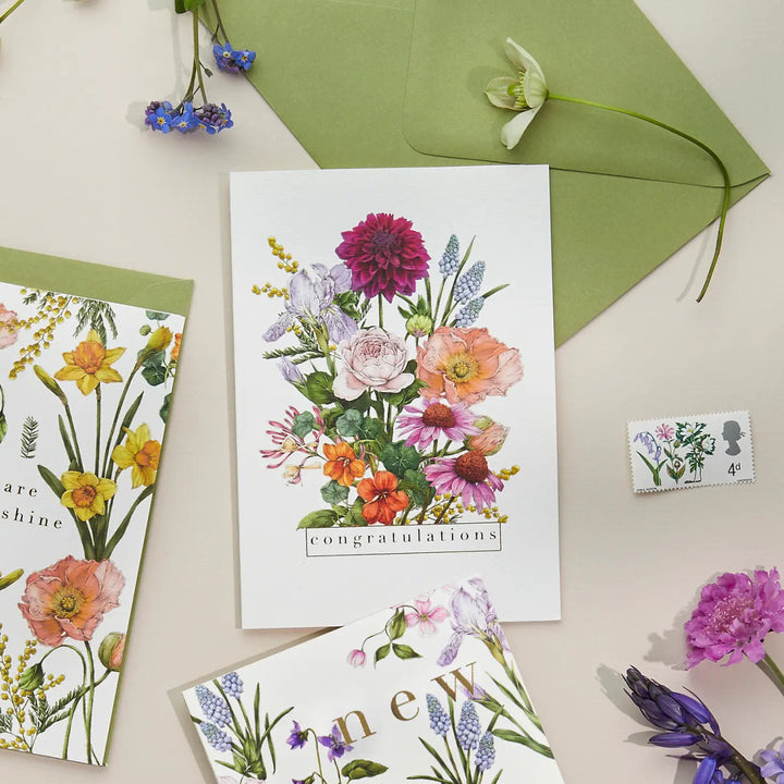 Bountiful Blooms "Congratulations" Greeting  Card