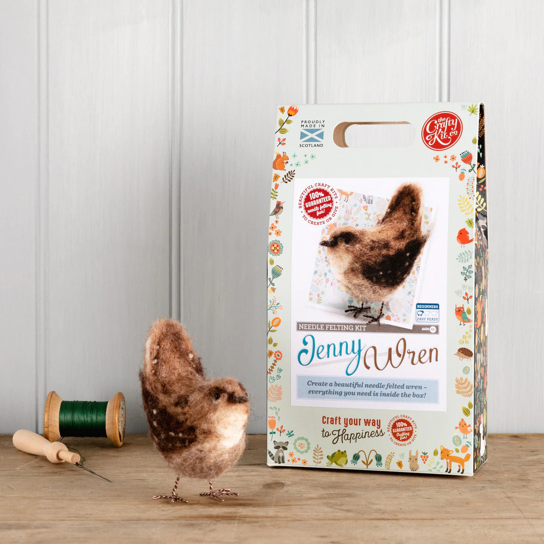 British Birds - Jenny Wren Needle Felting Kit from The Crafty Kit Co. Made in Scotland