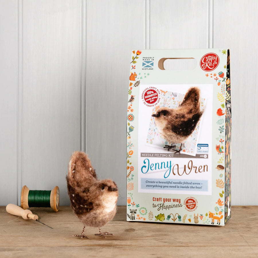 British Birds - Jenny Wren Needle Felting Kit from The Crafty Kit Co. Made in Scotland