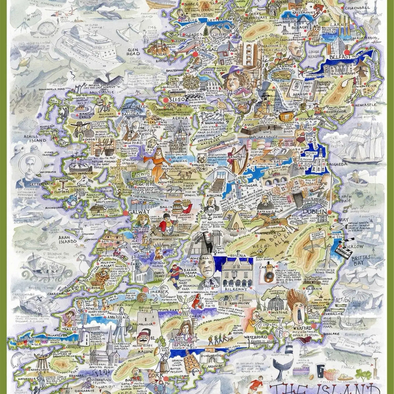 Map of Ireland 300 piece puzzle by Tim Bulmer