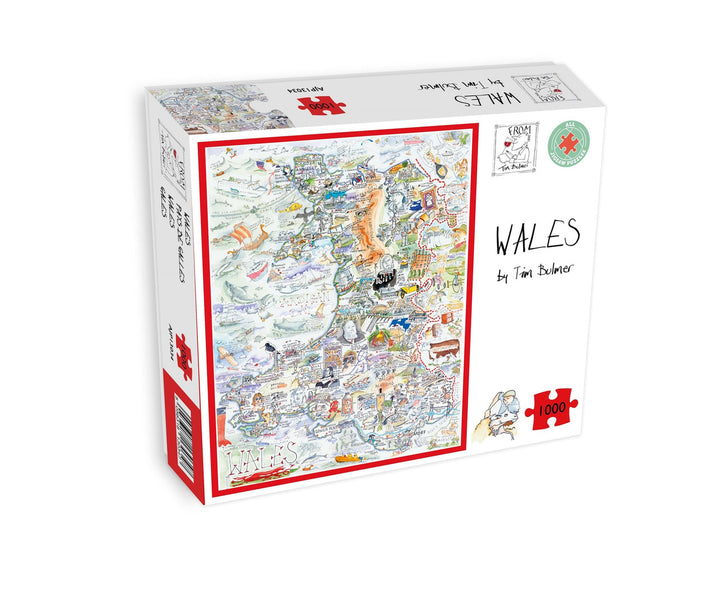 Map of Wales 1000 Piece Jigsaw Puzzle.