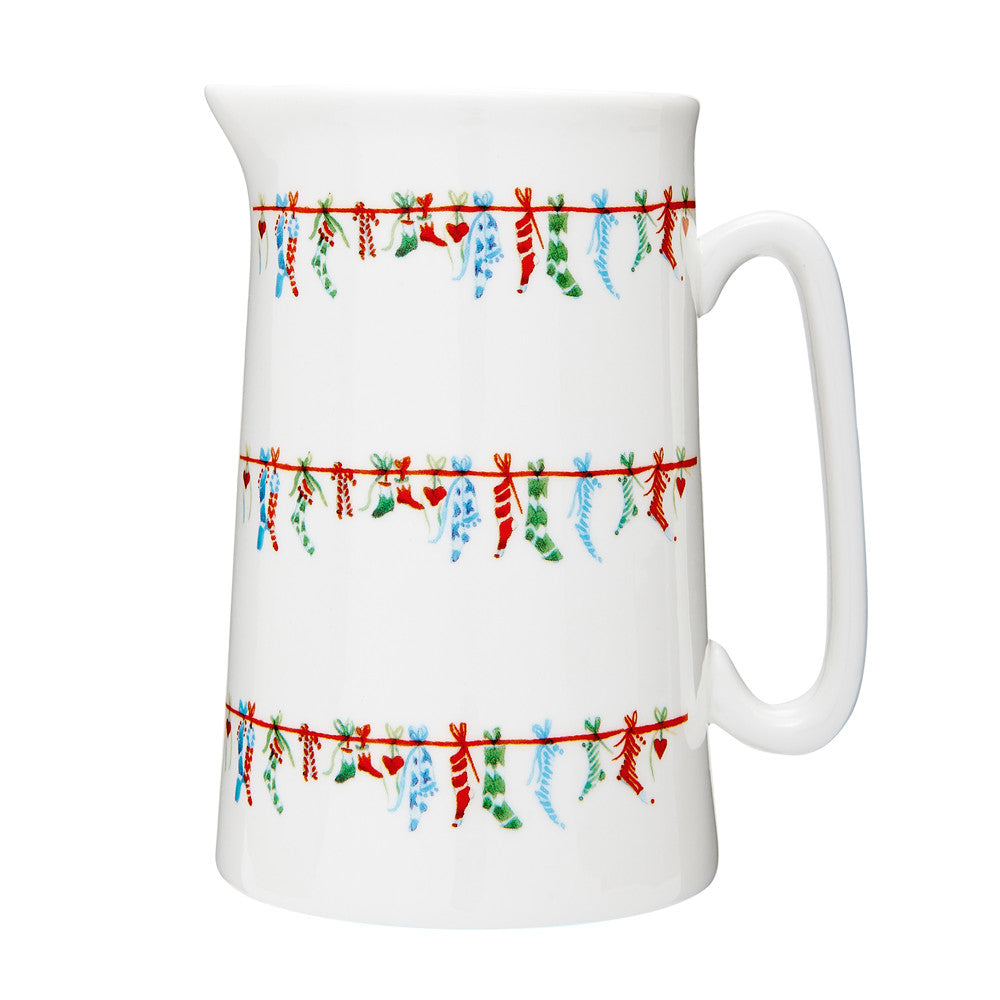 Stockings Bone China Large Jug by Jane Abbott