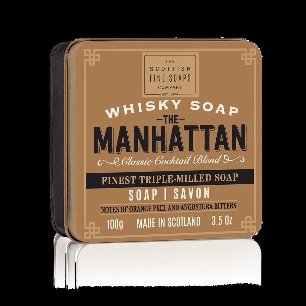 Made in Scotland Whisky Soap in a Tin from The Scottish Soaps Company -  The Manhattan