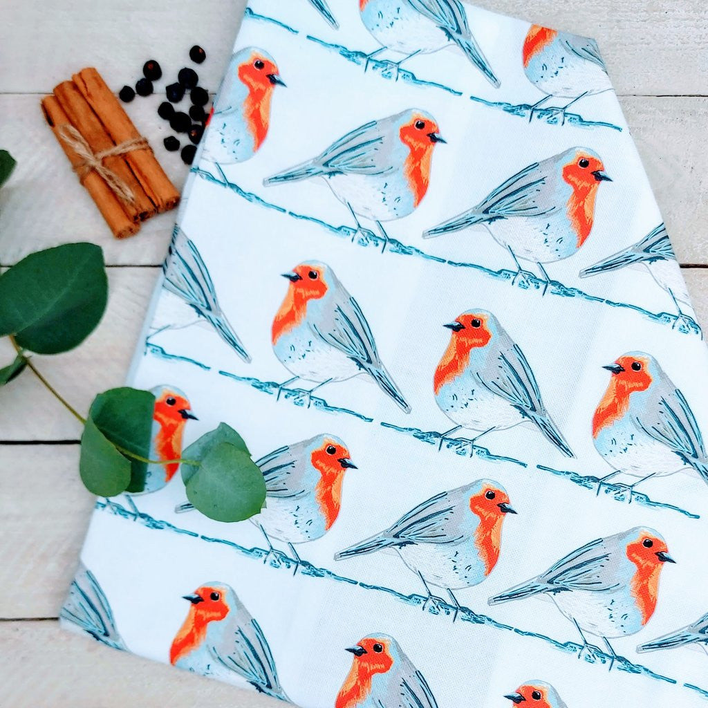 Robin Tea Towel from Lucky Lobster Art