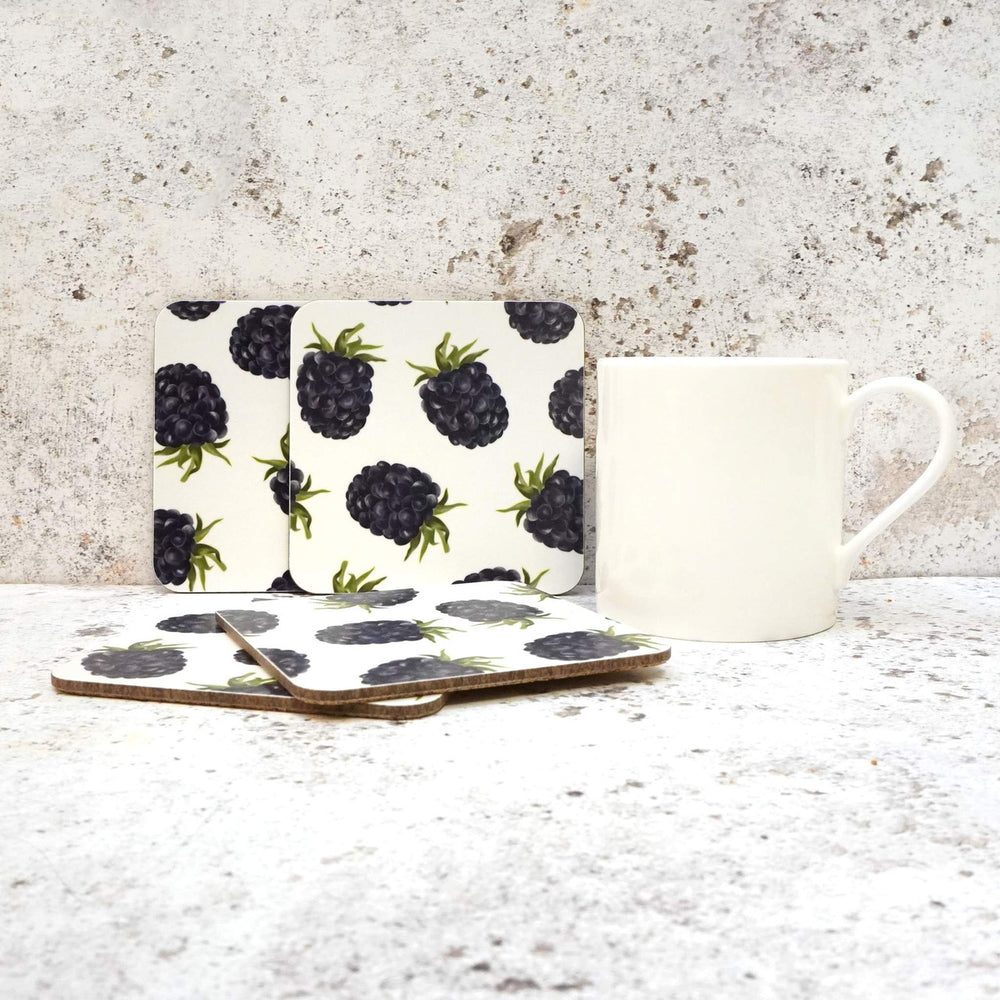 Blackberry Coasters by Corinne Alexander.