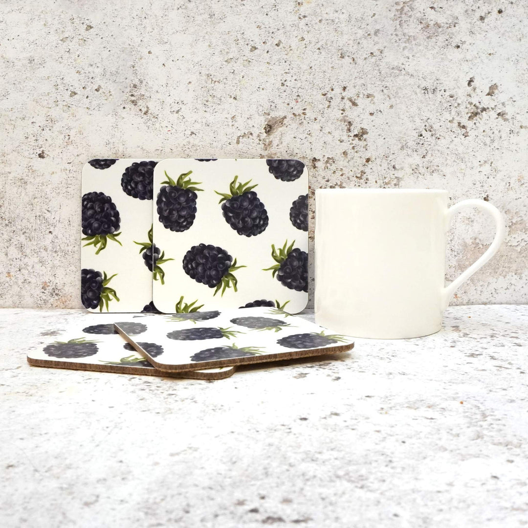 Blackberry Coasters by Corinne Alexander.