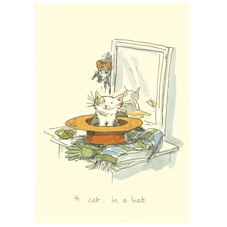 A Cat, In a Hat Greetings Card from Two Bad Mice