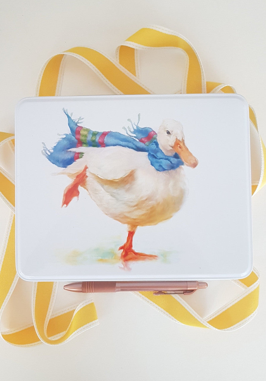 Jo Stockdale Best Friends Duck Deep Rectangular Tin.