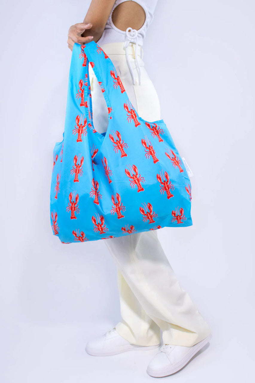 Lobster Medium Reusable Bag made form 100% recycled plastic bottles from Kind Bag London.