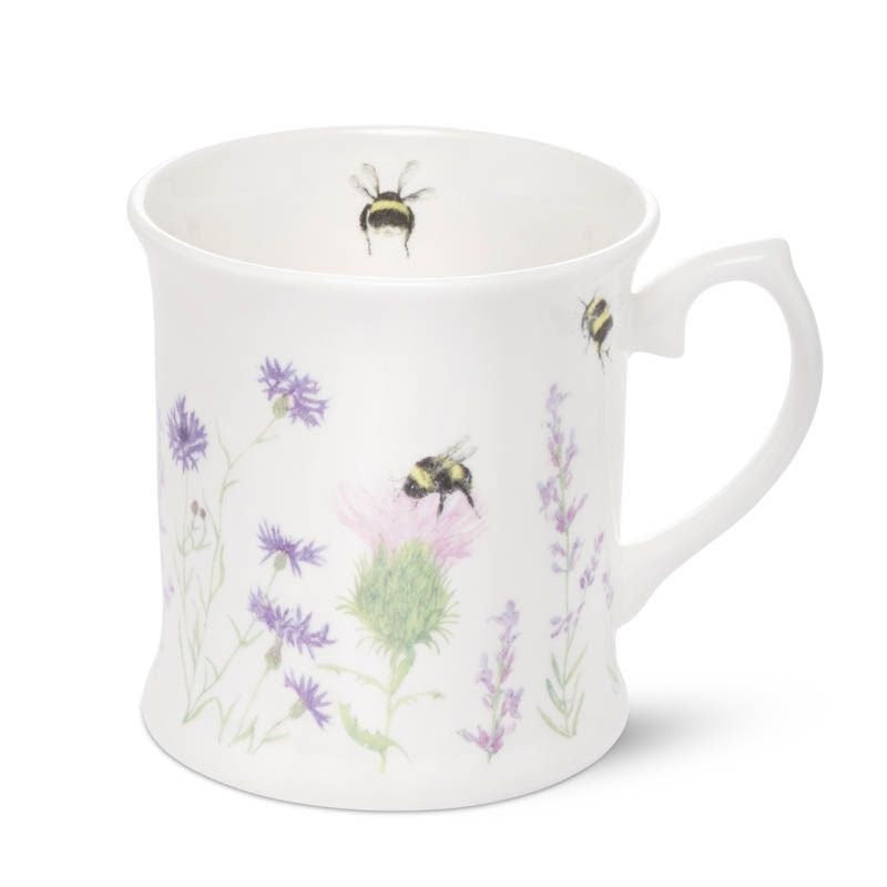Mosney Mill Bee & Flower White China Mug