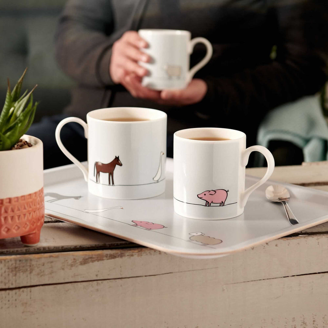 Large Farm Collection Bone China Mug by Jin Designs.