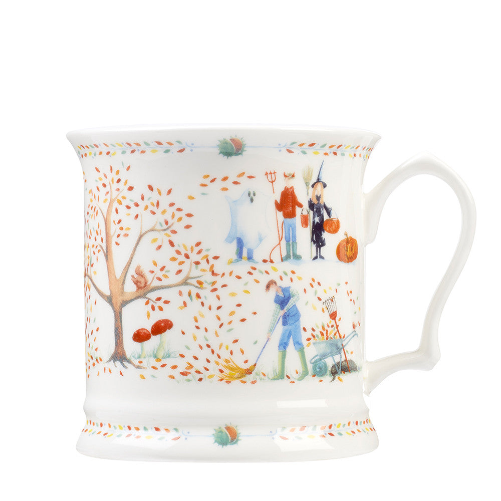 English Tankard Mug - Autumn by Jane Abbot designs.