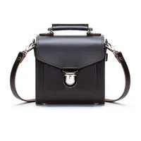 Handmade Leather Sugarcube Dark Brown Small Handbag by Zatchels.