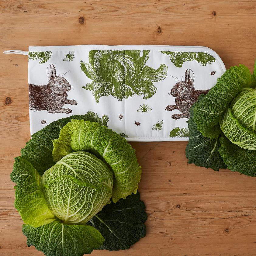 Thornback & Peel 100% cotton Rabbit & Cabbage Double Oven Glove