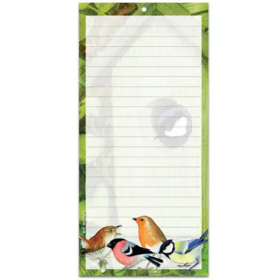British Birds Lined Magnetic Notepad by Emma Ball.