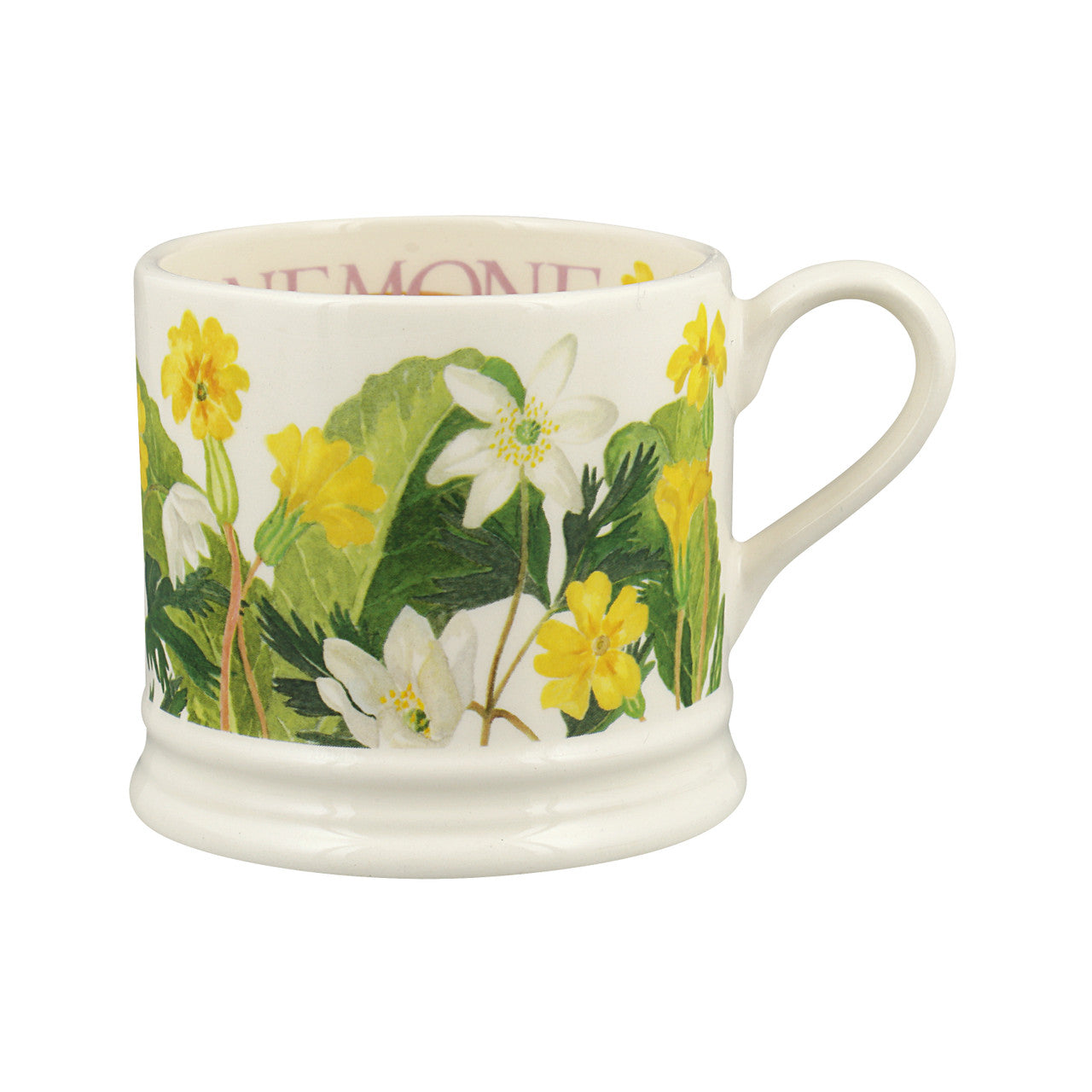 Emma Bridgewater Primrose & Wood Anemone small mug. Handmade in England.